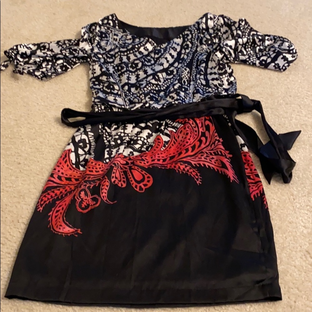 Silk opens sleeve cocktail dress